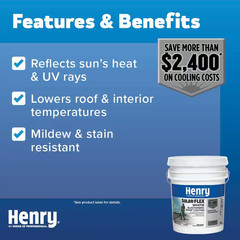 287 Solar-Flex White Acrylic Elastomeric Reflective Roof Coating 4.75 Gal.
