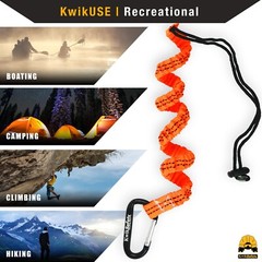 KwikSafety TENTACLE Light Duty Retractable Bungee Tool Lanyard w/ Carabiner Clip