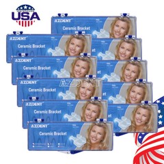 UPS AZDENT Dental Orthodontic Ceramic Brackets Braces Roth 0.022 3-4-5 Hooks