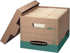 Bankers Box R-KIVE Storage Box Letter/Legal Locking Lift-off Lid Kraft/Green
