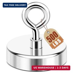 DIYMAG Super Strong Neodymium Fishing Magnets, 500 lbs(227 KG) Pulling Force Rar