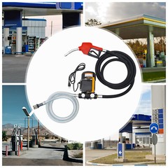 110V Electric Diesel Oil Fuel Transfer Pump Self-Priming Pume W/ Hose Nozzle Kit