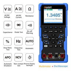 Owon HDS120 Oscilloscope Multimeter 1MHz True RMS CATⅢ 1000V AC/DC Volt Current