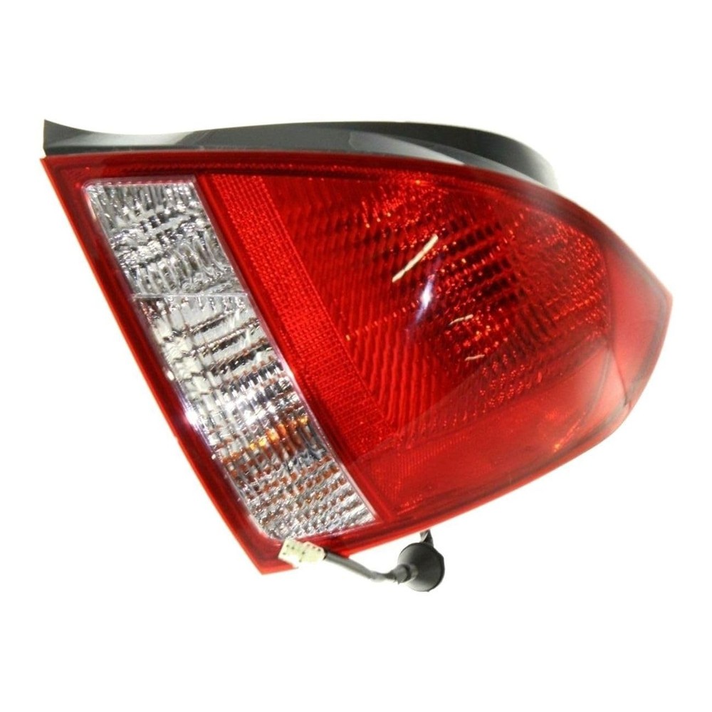 Tail Light Right Side Clear Red Lens with Bulb for Hyundai Elantra 2001-2003