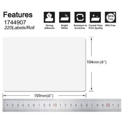 40 Rolls 4″x6″ Direct Thermal Shipping Labels for 1744907 Dymo 4XL LabelWriter