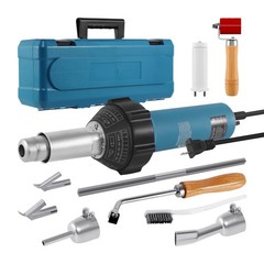 Hot Air Plastic Welder 1600W PVC TPO Vinyl Heat Gun Torch & 9 Accessories