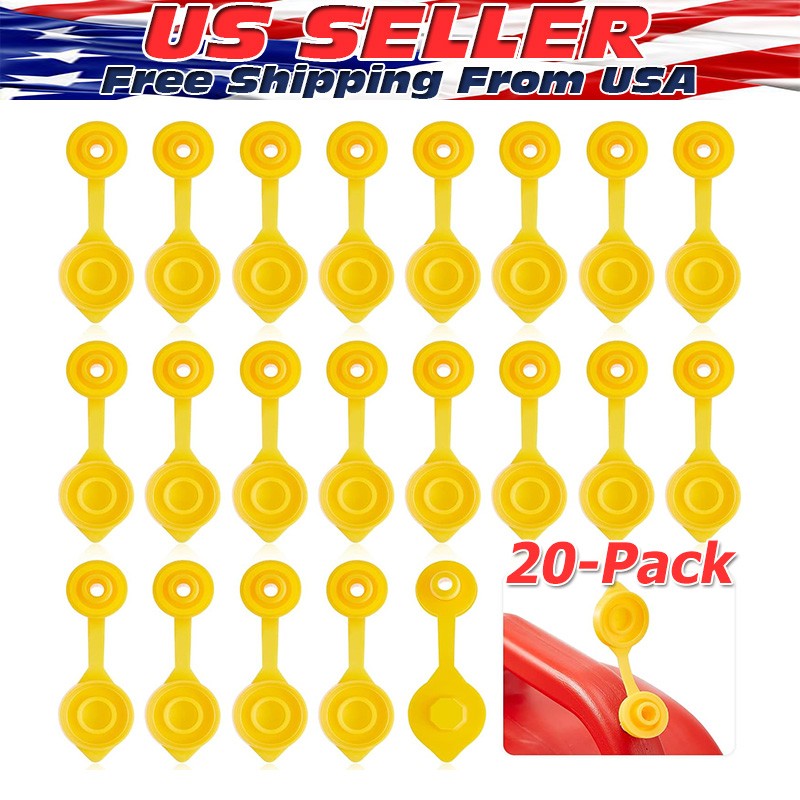 20 Yellow Fuel Gas Can Jug Vent Cap Blitz Wedco Scepter Essence Midwest Eagle