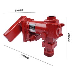 Red 12V Fuel Transfer Pump & Nozzle Kit Transfer of Gasoline Diesel Kerosene