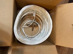 CAT-3 EXTRA FLEXIBLE 6PR CABLE PLENUM WHITE WIRE 24AWG 900ft.