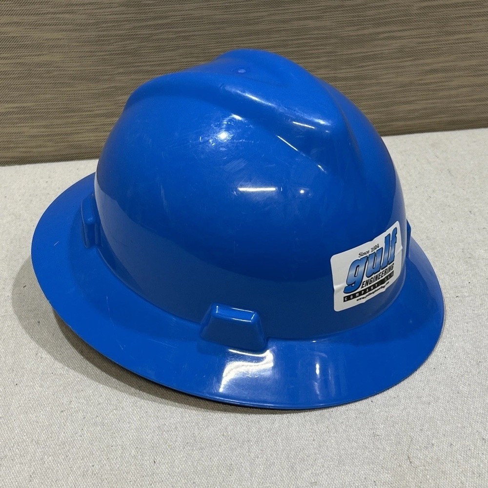 Blue V-Gard MSA Full Brim Hard Hat – Gulf Engineering – Large