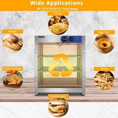 3-Tier Food Warmer Countertop,Commercial Warm for Food Pizza Warmer Display Case