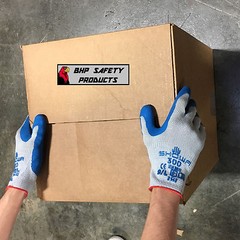 ATLAS FIT 300 SHOWA-BEST LATEX PALM BLUE MEDIUM RUBBER WORK GLOVES (1 DOZEN)