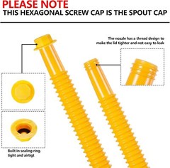 Replacement Gas Can Spout Nozzle Vent Kit for Plastic Gas Cans Old Style Cap