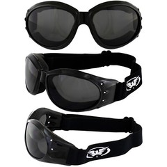 4 Pairs of Global Vision Eliminator Goggles Black Clear Smoke Yellow & Blue Lens