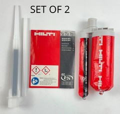 Hilti Injectable Adhesive Mortar Epoxy Hybrid 11.1 oz Set of 2