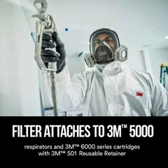 3M™ Particulate Filter 5P71, P95, 3-pairs of Filters 6 Pack, White