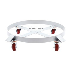 55 Gal Drum Dolly Heavy Duty Barrel Cart 1200 lbs with Swivel Casters Steel