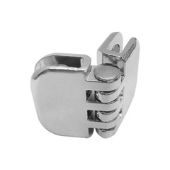 4 Pc Chrome Hinge Glass Connector 3/16″ Tempered Glass Shelf