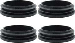 4 Pack 2-1/2 Inch (63Mm) round Plastic Hole Plugs, Black Pipe Tubing End Cap for