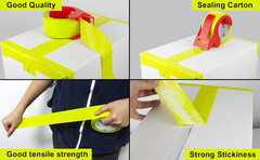Light Yellow Heavy Duty Packing Tape 3 Rolls, 1.88 Inches Wide, 55Yds Length per