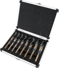 8 PCS HSS Cobalt Silver and Deming Drill Bits Set Large Size 9/16 inch to 1 inch