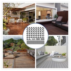 Hidden Deck Fasteners For Composite Decking Clips Screws Star Bit Secure 100PC