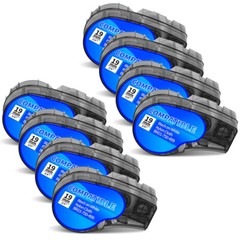 8X Label Cartridge For Brady BMP21-PLUS M21-750-499 Black/White 3/4″ x16′ Nylon