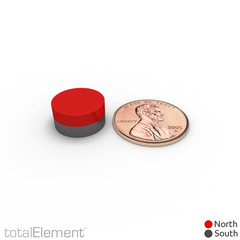 1/2 x 1/4 Inch Rare Earth Magnets N52 with Black Plastic Coating (16 Pack)
