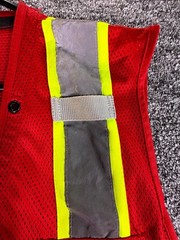 Uline Safety Work Vest Mens XL Red Sleeveless High Visibility Reflective Utility