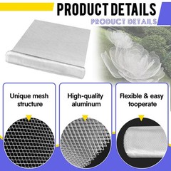 15.7 in x 16.4 Ft Silver Aluminum Wire Mesh Roll for Arts and Craft