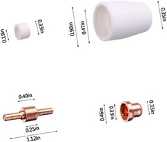 100PK Plasma Cutting Consumables for PT31 LG40 Plasma Cutter Torch Fit Cut40 50