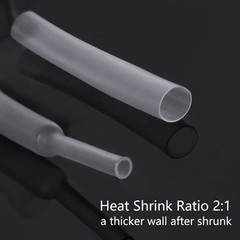 324 Pcs 6 Size φ1.5/2.5/3/5/6/10mm Clear Heat Shrink Tubing Cable Wrap Kit
