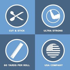 Heavy Duty Packaging Tape, 2.7 Mil (Thick and Strong), 2inch x 60yards Per Roll