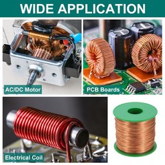 24 AWG Magnet Wire, 24 Gauge 16 oz Enameled Copper Wire, 155C(311F) Copper Color