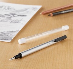 Lot of 2 Tombow Mono Zero Eraser Point Pen & 2 Refills #57315 Fine Round