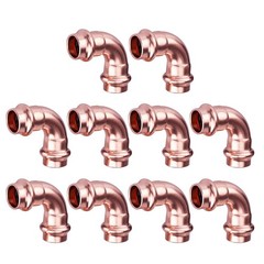 ROGVOC Copper Press Fitting 90 Degree Elbow Fittings, 10-Pcs 3/4 x 3/4 inch