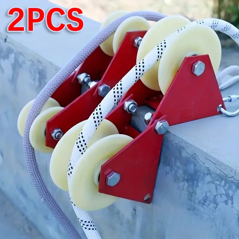 90 Degree Angle Lifting Pulley System Roof Top Rope Block & Tackle Pulley System