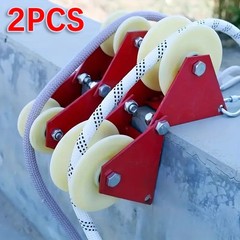 90 Degree Angle Lifting Pulley System Roof Top Rope Block & Tackle Pulley System