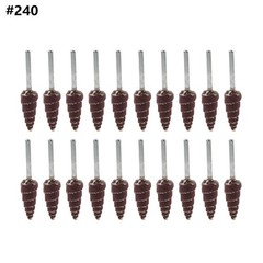 20pcs 10x3mm 240#-400# Cone Sandpaper Flap Sanding Polishing Wheel Rotary Tool