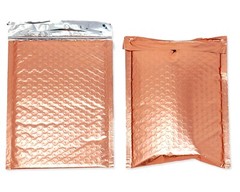 6×10, 4×8 Sunset Peach Glamour Metallic BUBBLE MAILERS Rose Gold Padded Envelope
