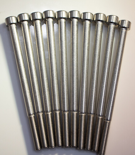 M6 -1.0 x 110mm Stainless steel socket allen head metric bolts 10pcs