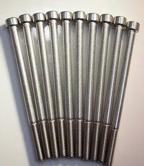 M6 -1.0 x 110mm Stainless steel socket allen head metric bolts 10pcs