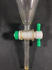 CHEMGLASS 500mL Squibb Separatory Funnel w/ Stopcock #27 Neck CG-1742-05 B