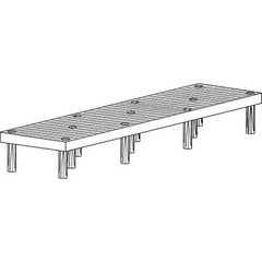 Structural Plastics D3624 Dunnage Rack, 500 Lb Load Capacity, Hdpe, 12 In H X
