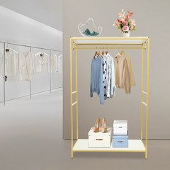 120*45*190cm Clothing Display Rack 20mm Square Tube Garment Rack For Shop & Home