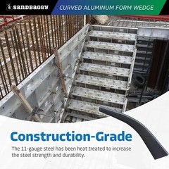 Sandbaggy Curved Aluminum Form Wedge for Concrete Forms (Reusable)