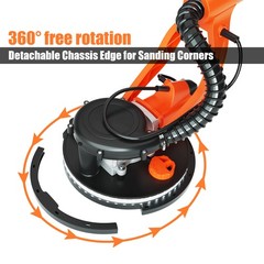Electric Foldable Drywall Sander 6 Variable Speeds 750W with Vacuum & LED Lights