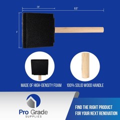 Pro Grade – Foam Brushes – 3 Inch – 36 Piece Poly Foam Brush Set