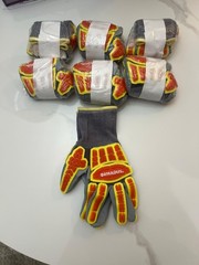 Impact Resistant Work Gloves Ormadus 6 Pairs Sandy Foam Nitrile Coated Sz Small