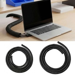 Split Braided Cable Sleeve Nylon Self Wrap Wire Loom Cord Management Protector